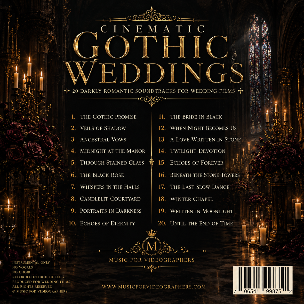 Cinematic Gothic Weddings | 20 Darkly Romantic Soundtracks For Wedding Films