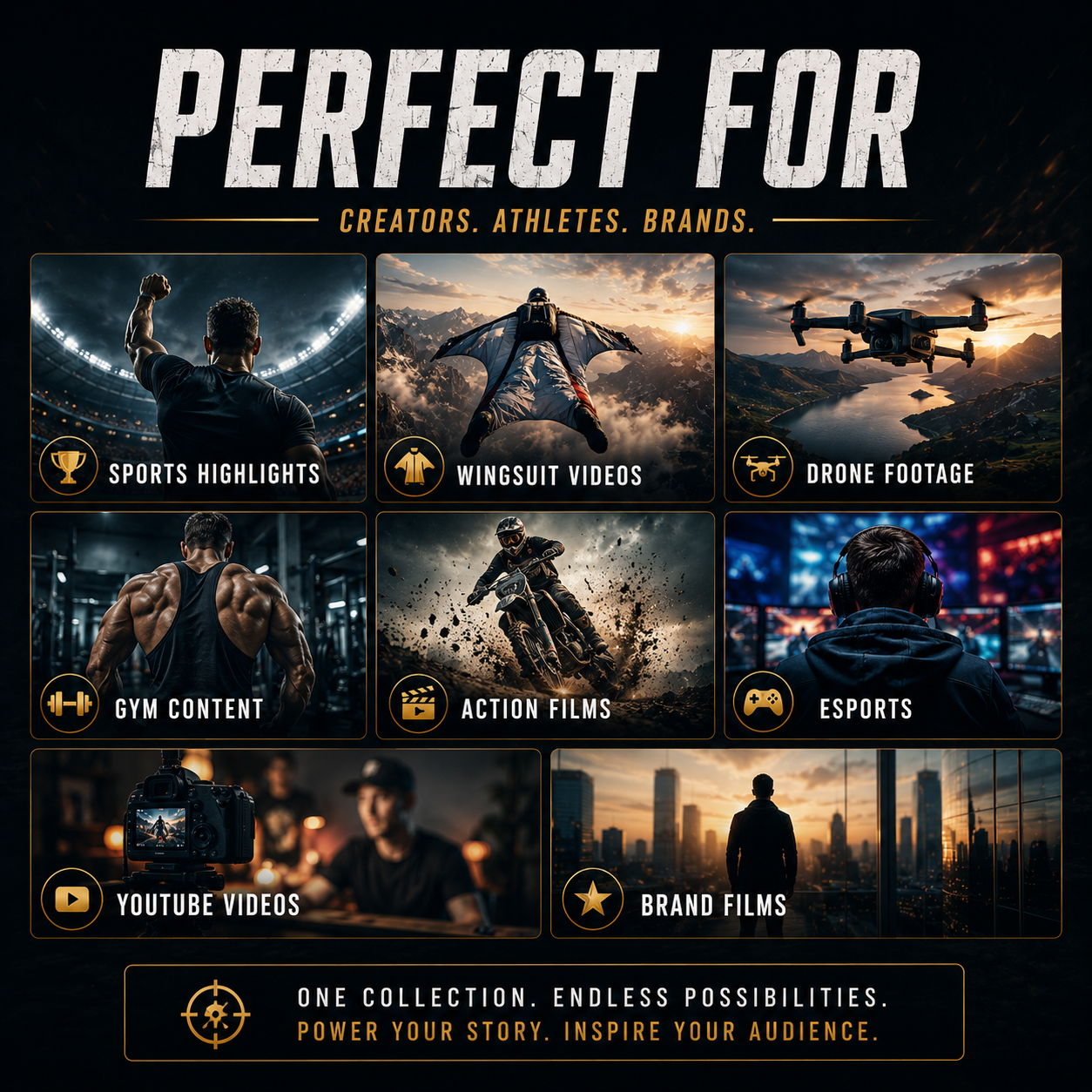 Sports & High Energy Music Collection, 20 Epic Cinematic Tracks for Sports Videos, Action Films & Adrenaline Content
