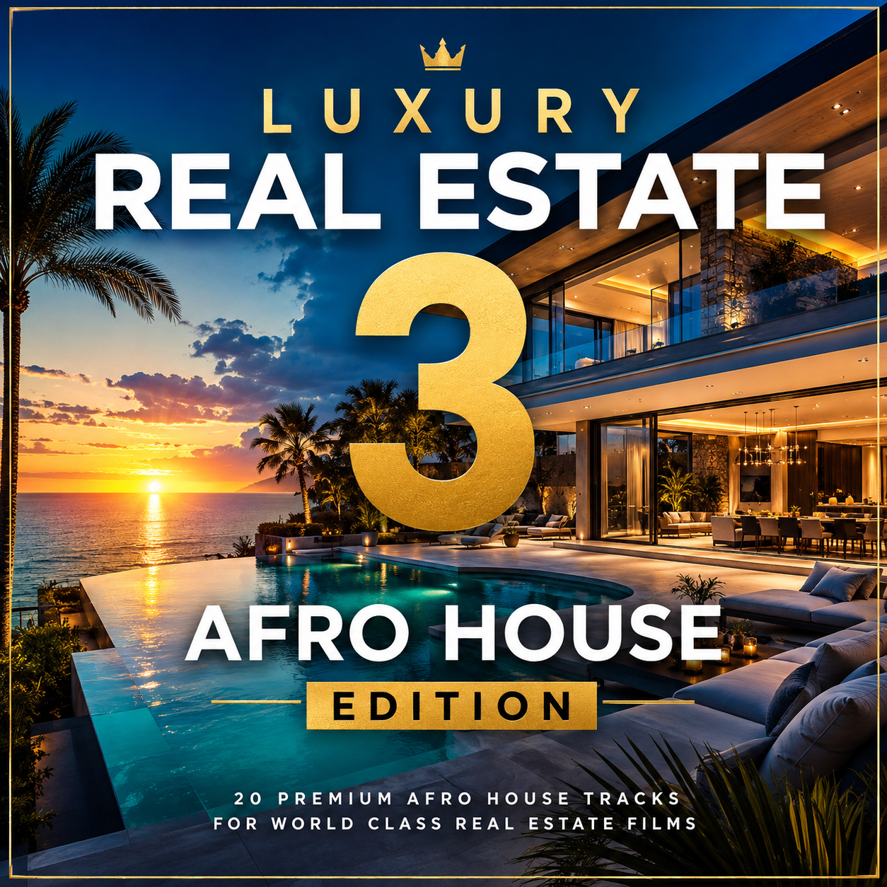 uxury Real Estate 3 Afro House Edition with 20 royalty-free tracks for luxury property videos, real estate videographers and drone footage