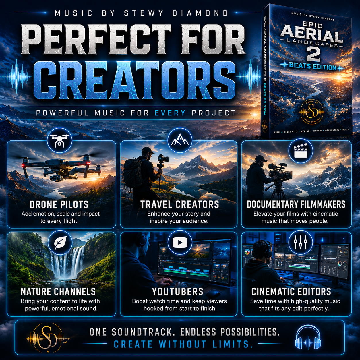 Epic Aerial Landscapes 2: Beats Edition | 20 Epic Cinematic Tracks For Drone Films, Travel Videos & Content Creators