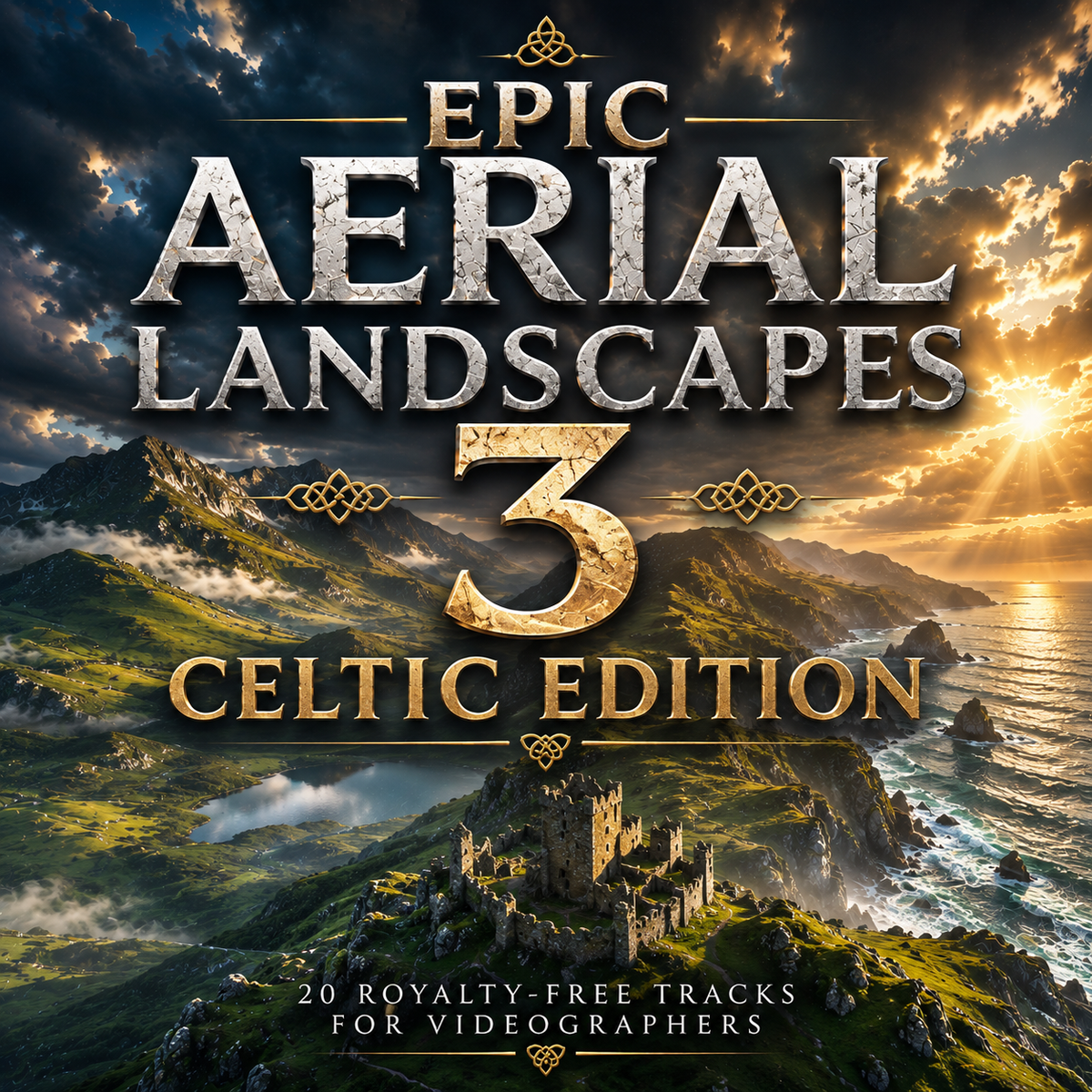 Epic Aerial Landscapes 3 Celtic Edition royalty-free music for drone videos